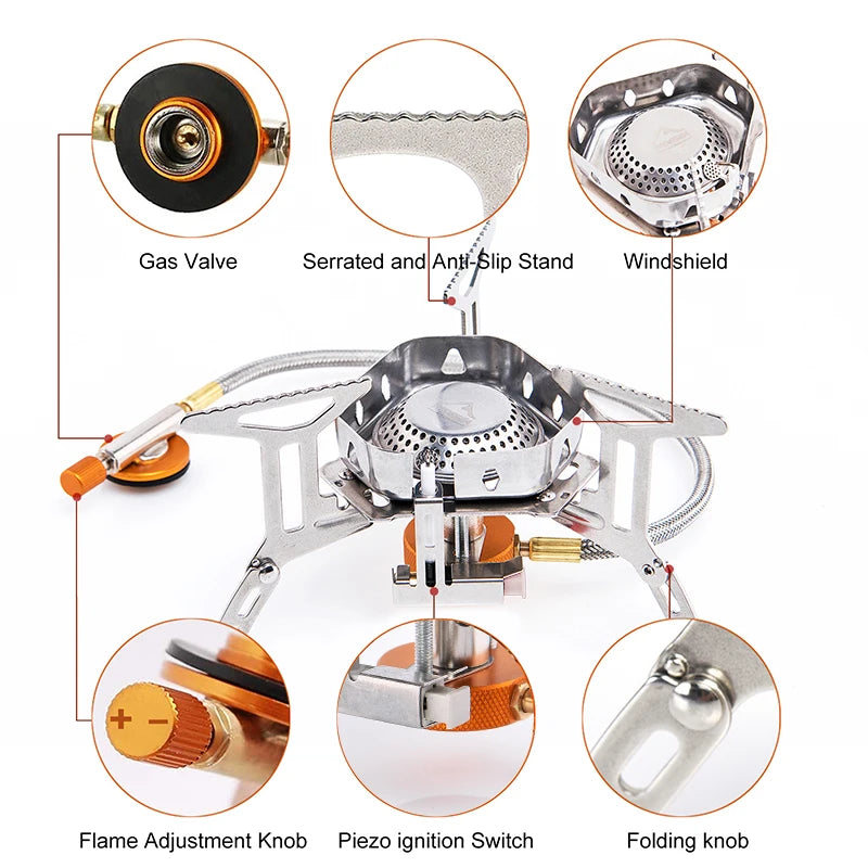 Camping Wind Proof Gas Burner Outdoor Stove