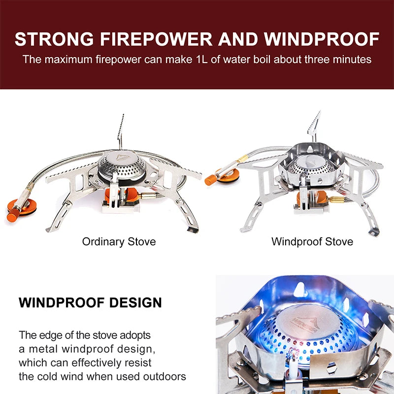 Camping Wind Proof Gas Burner Outdoor Stove