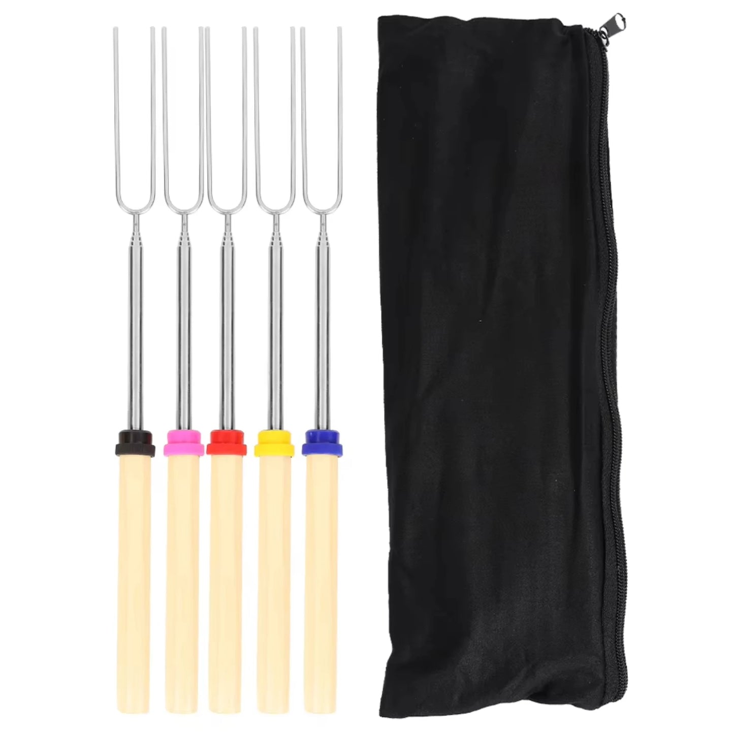 Telescopic U-Shaped Outdoor Roasting Sticks