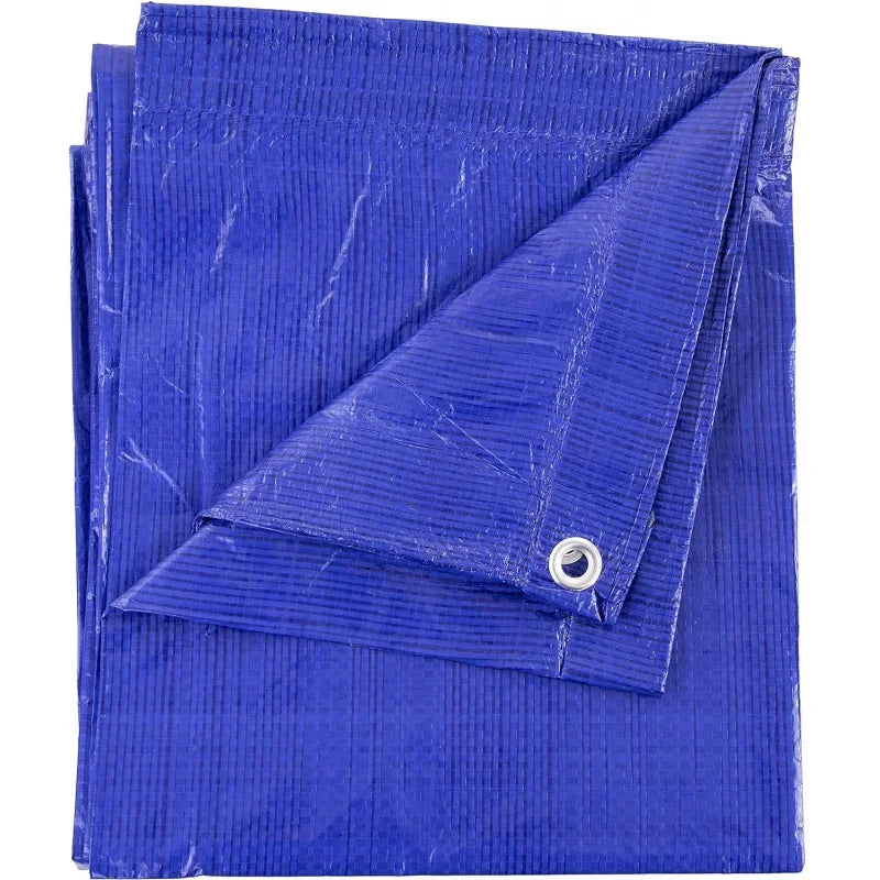 30x30 ft all-purpose 5-mil poly tarp, waterproof, blue,