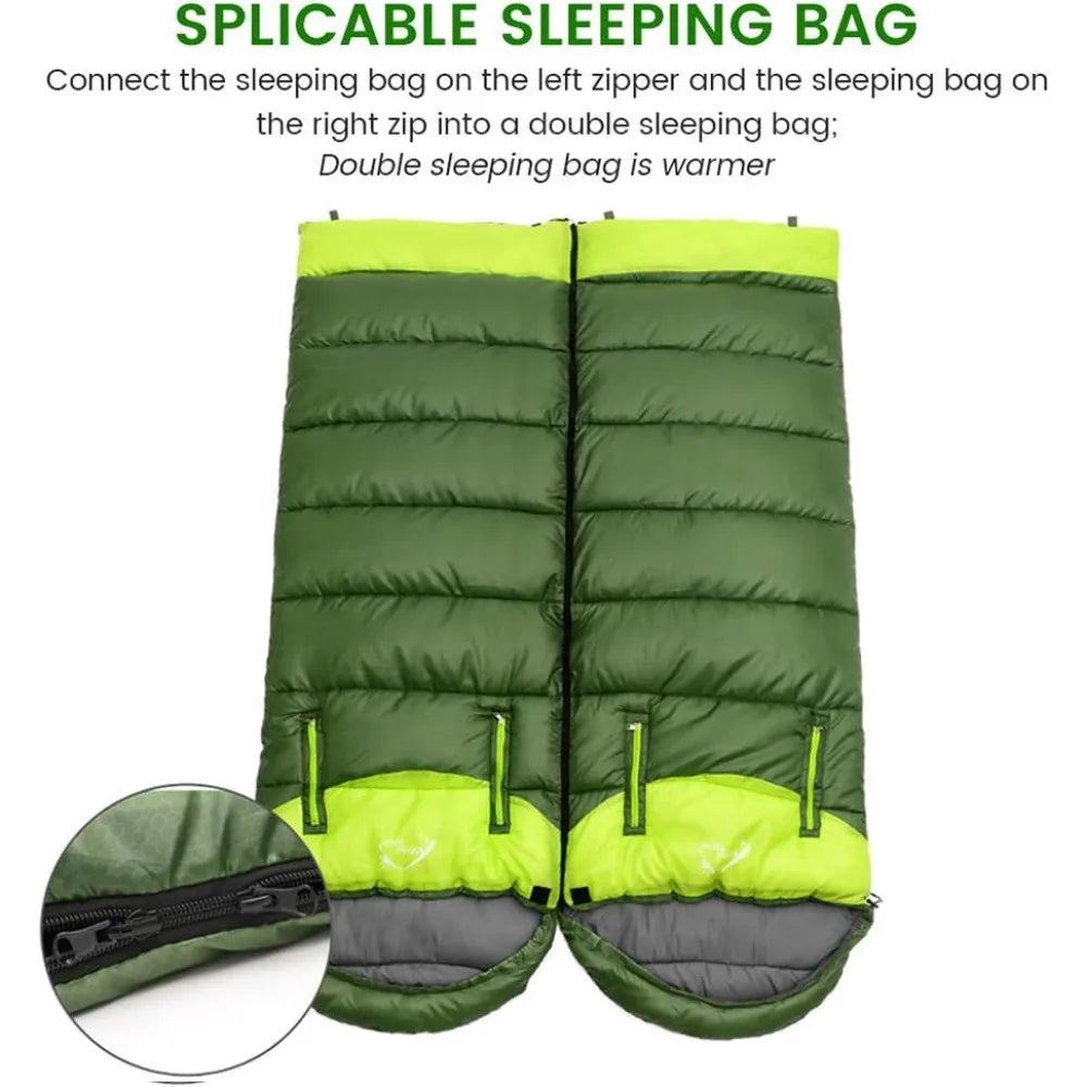 Adult Lightweight Cold Weather Mummy Sleeping Bag