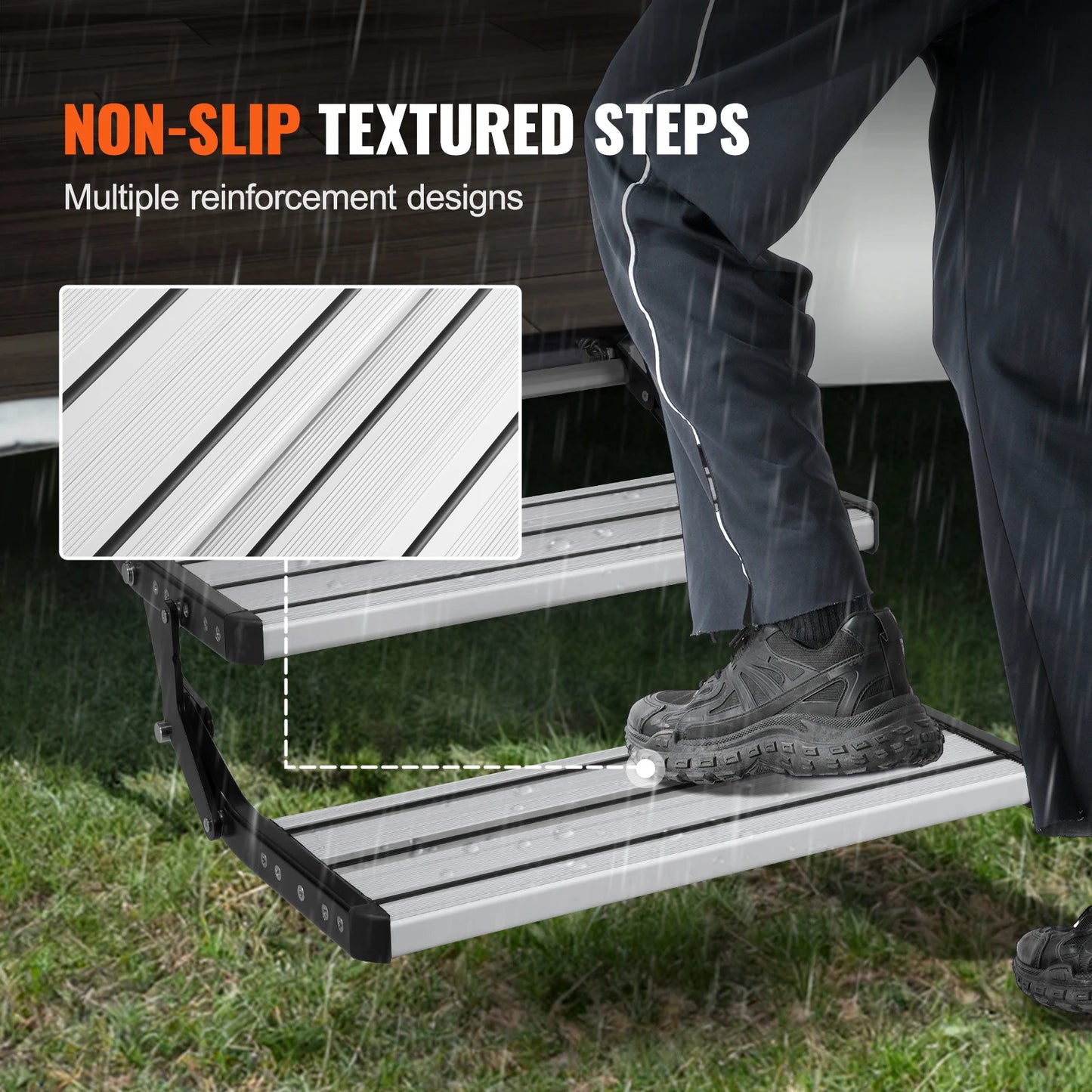 2-Step  Retractable RV Stairs