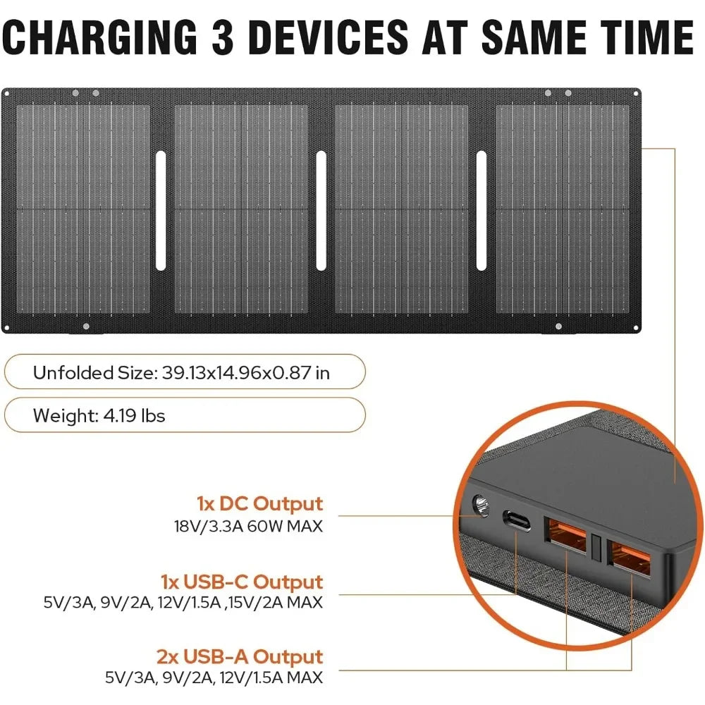 Portable Solar Generator, 300W Power Station