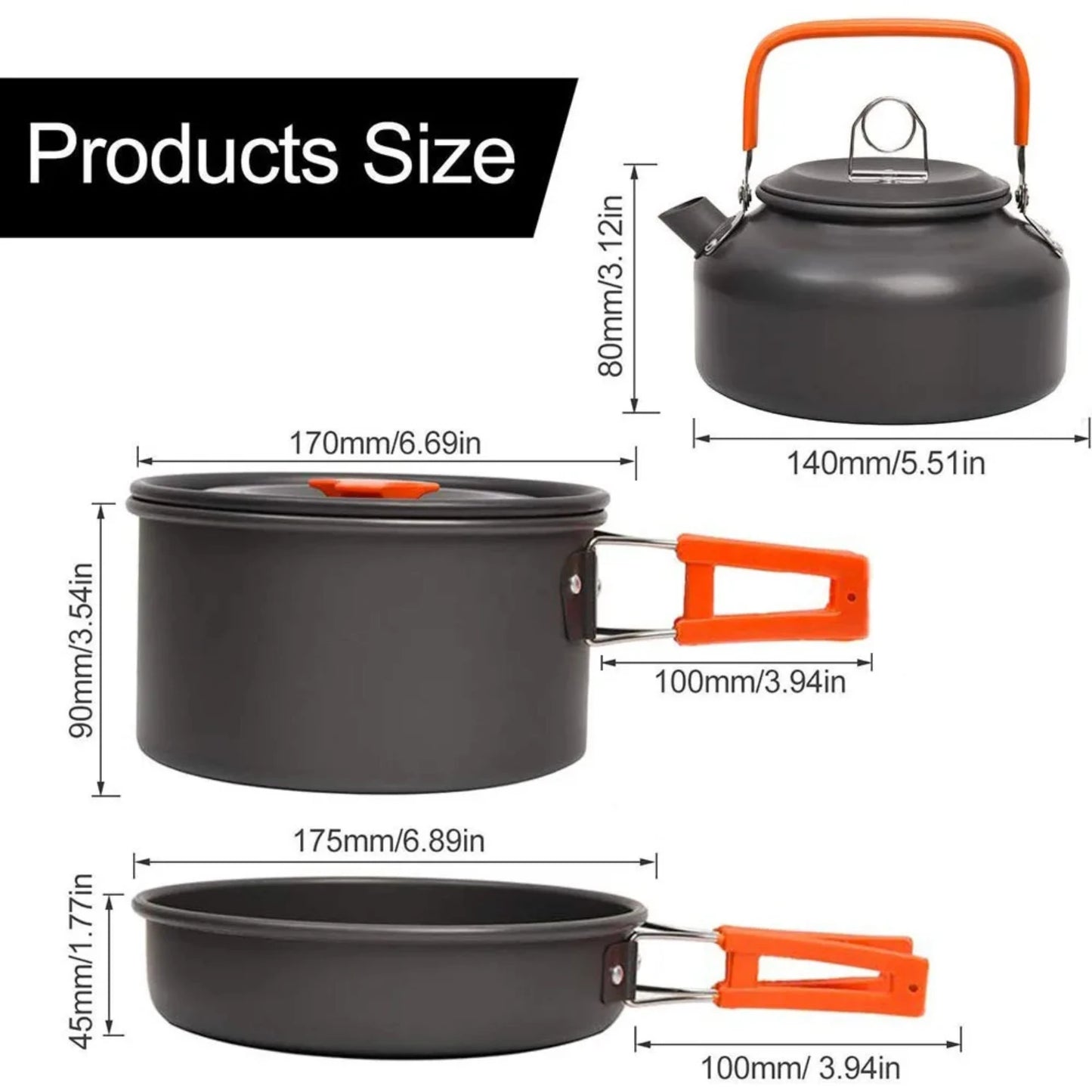 Aluminum Outdoor Camping Cookware Kit