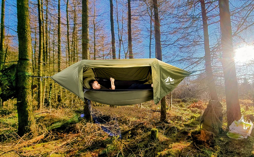 Camping Hammock Tent with Mosquito Net and Rain Fly