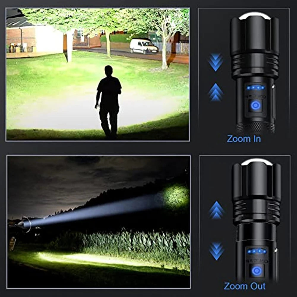 Rechargeable Led 7 Modes Super Bright Flashlights