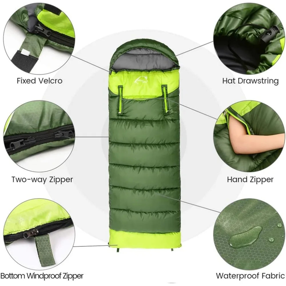 Adult Lightweight Cold Weather Mummy Sleeping Bag