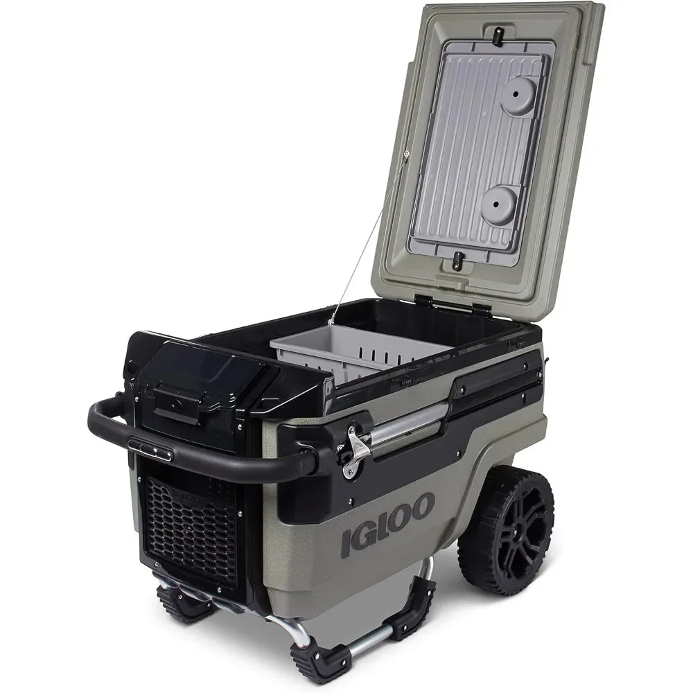 70 Qt Premium Trailmate Wheeled Rolling Cooler,