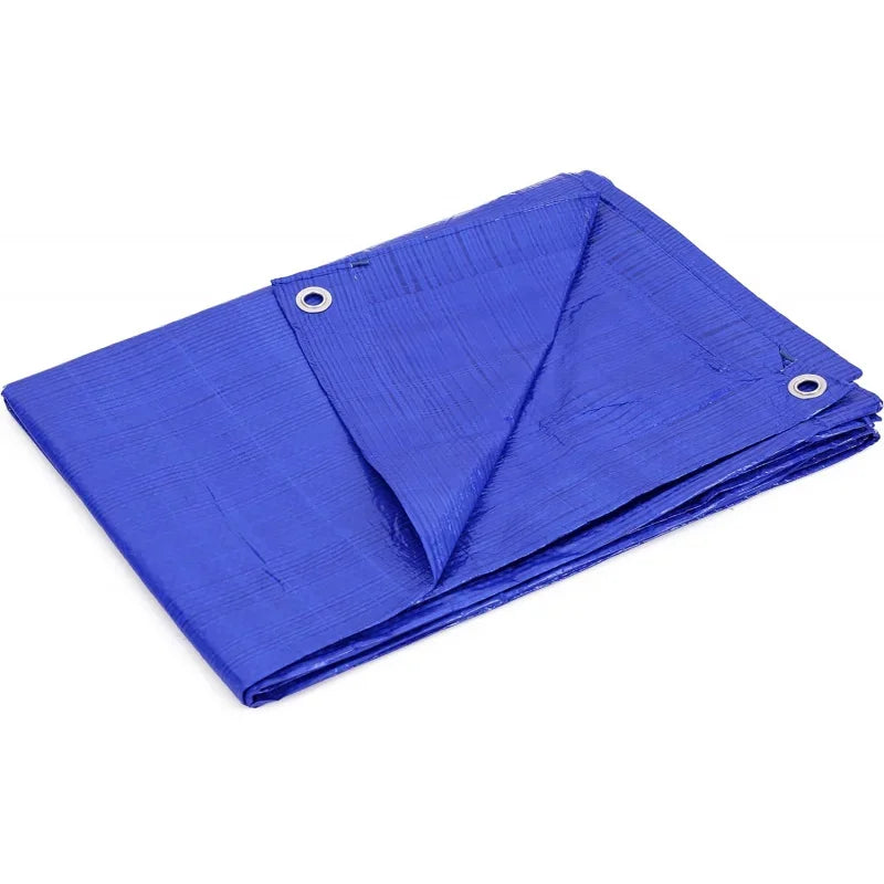 30x30 ft all-purpose 5-mil poly tarp, waterproof, blue,