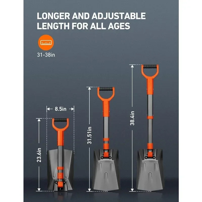 Folding snow shovel