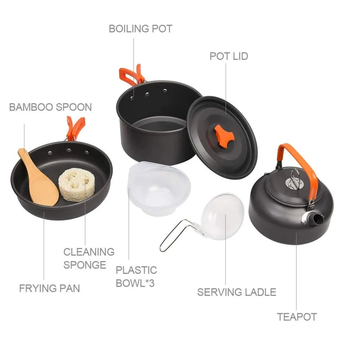 Aluminum Outdoor Camping Cookware Kit