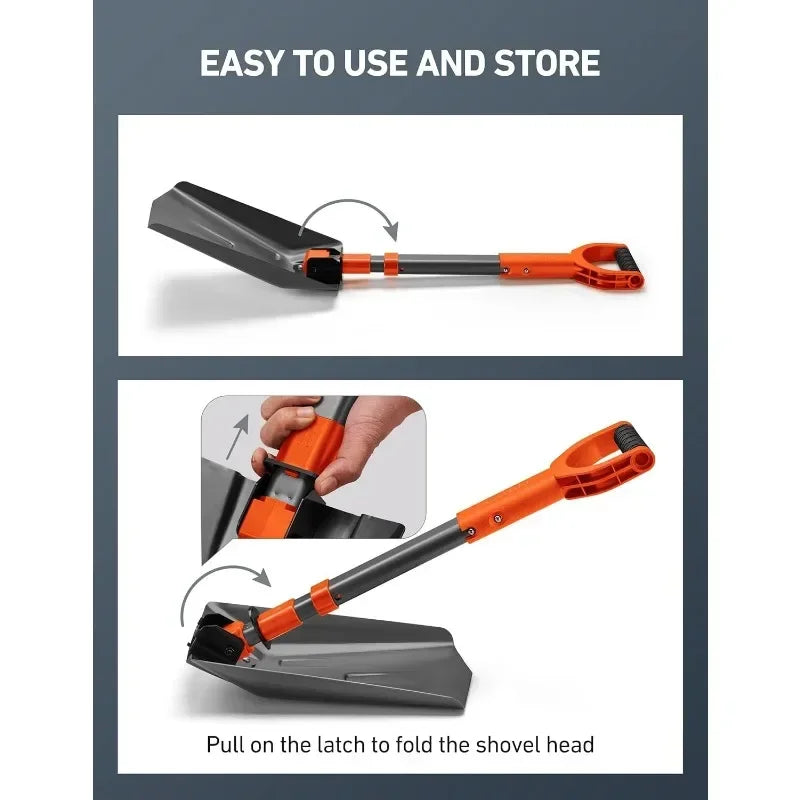 Folding snow shovel