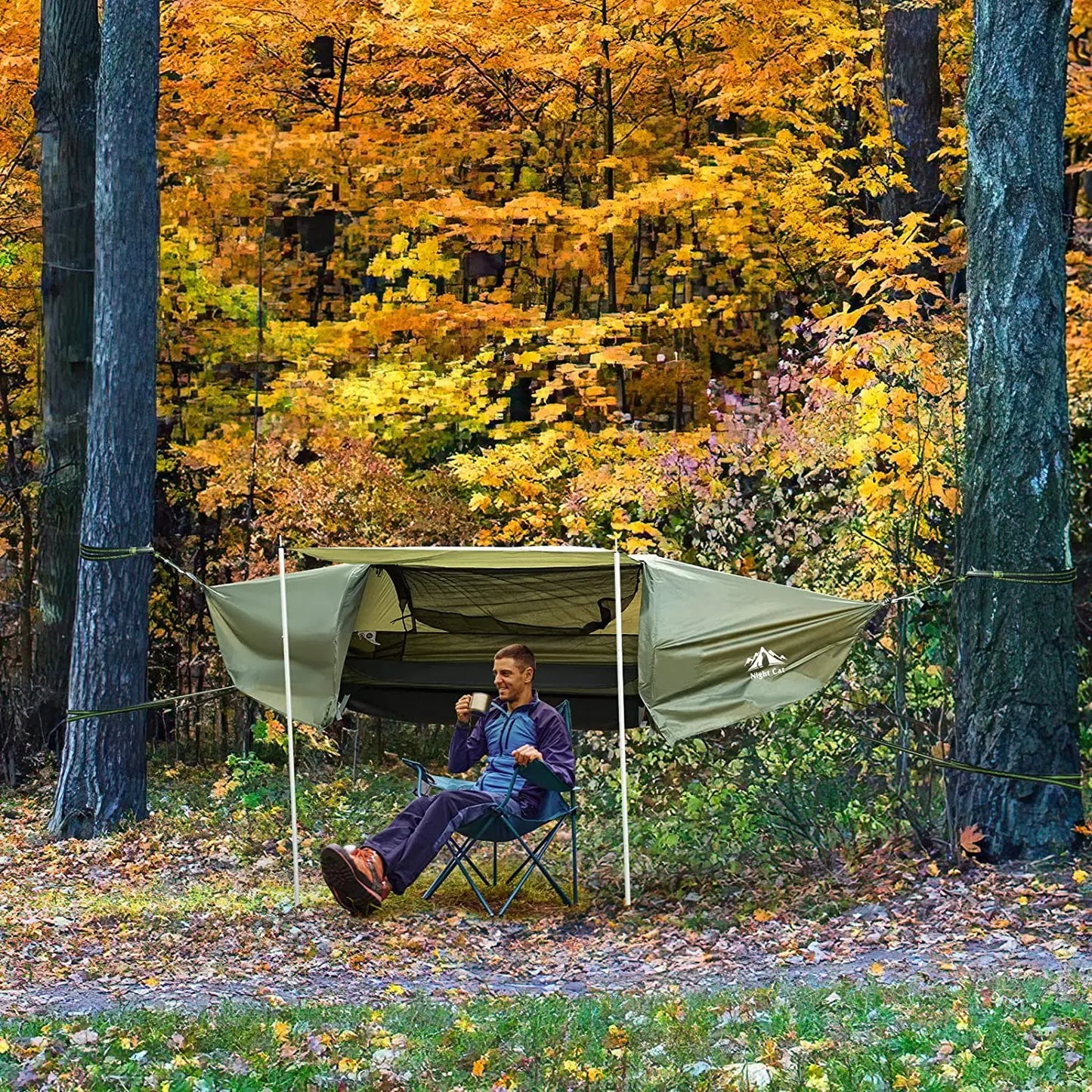 Flat Lay Hammock Tent with Storage